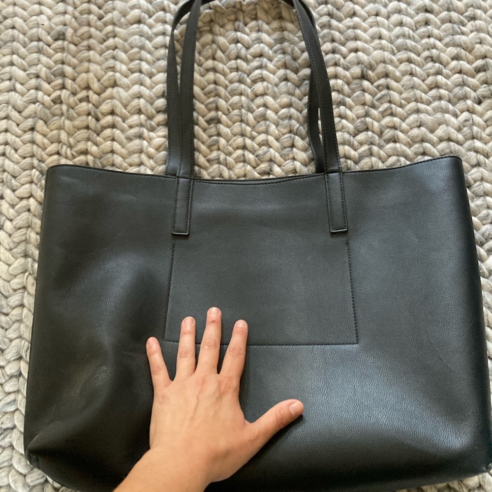 J. Crew Faux Leather Zip tote